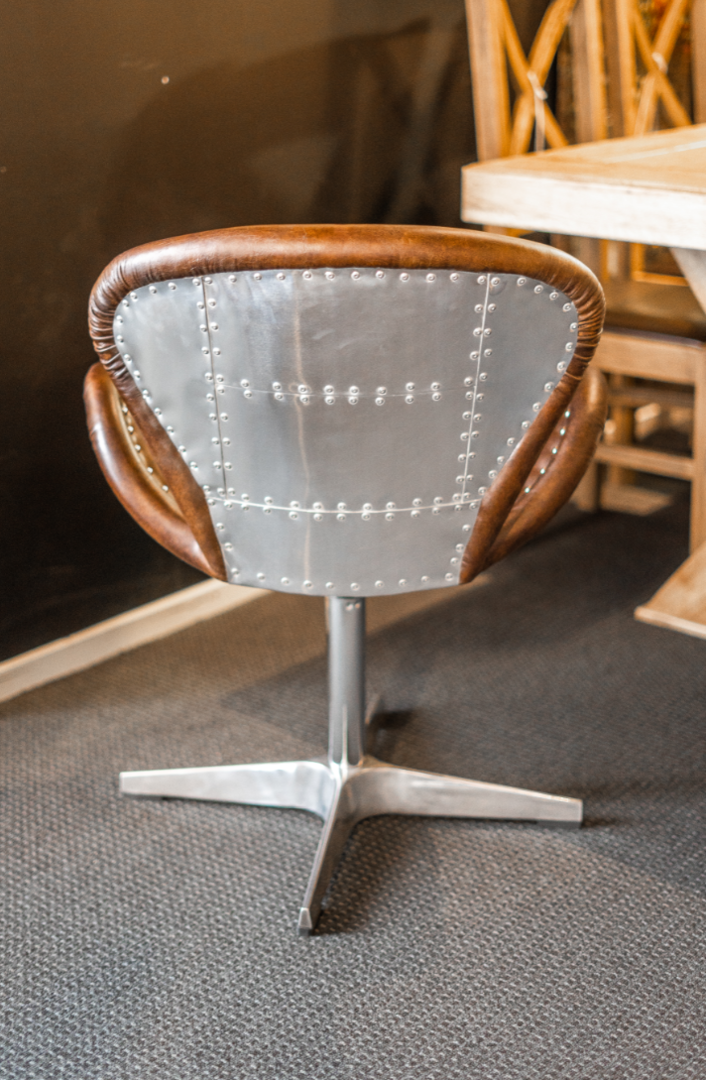 Leather Swivel Chair- Aviation Inspired image 5